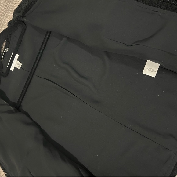 Like New Talbots Shimmer Textured Tweed Black Blazer size 10 - Picture 3 of 3